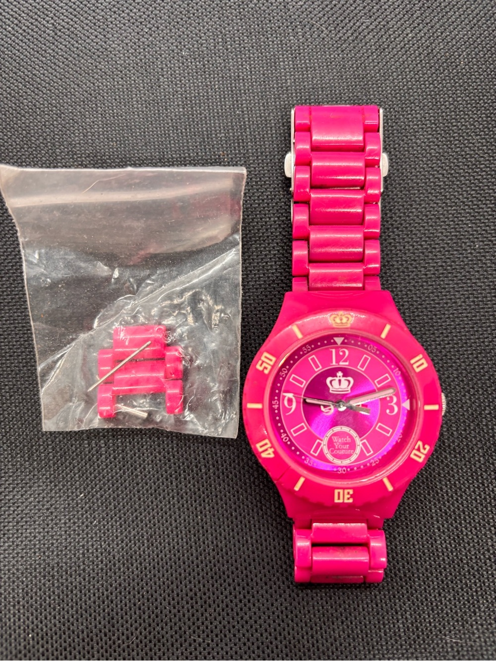 Juicy Couture Hot Pink Large Face Watch